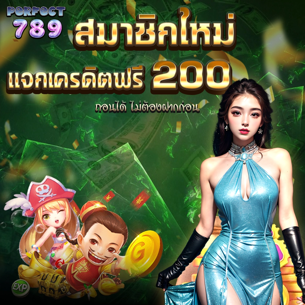 เครดิตฟรีสมาชิกใหม่ PERFECT789 รับทันที 200 ถอนได้ไม่ต้องฝาก